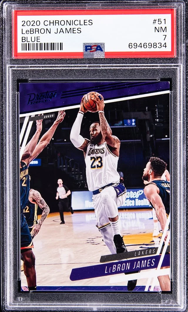 2020-21 Panini Chronicles LeBron James Blue #51 card image