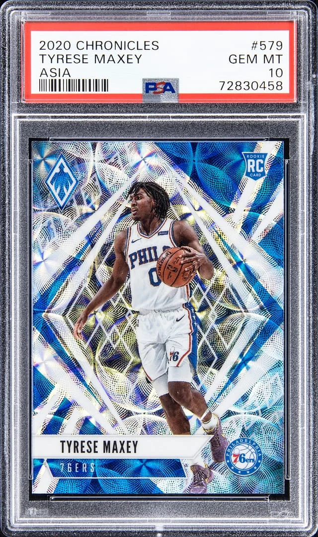 2020-21 Panini Chronicles Tyrese Maxey Asia #579 card image