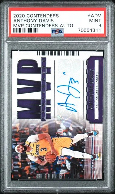 2020-21 Panini Contenders Anthony Davis MVP Contenders Autographs #Adv card image