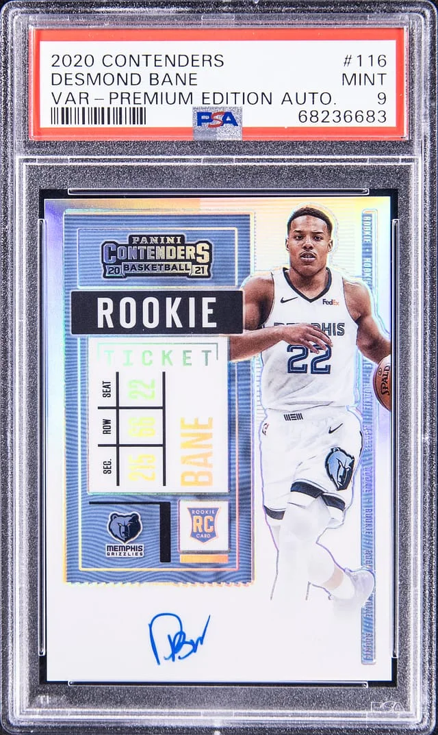 2020-21 Panini Contenders Desmond Bane Premium Edition Autographs Variation #116 card image