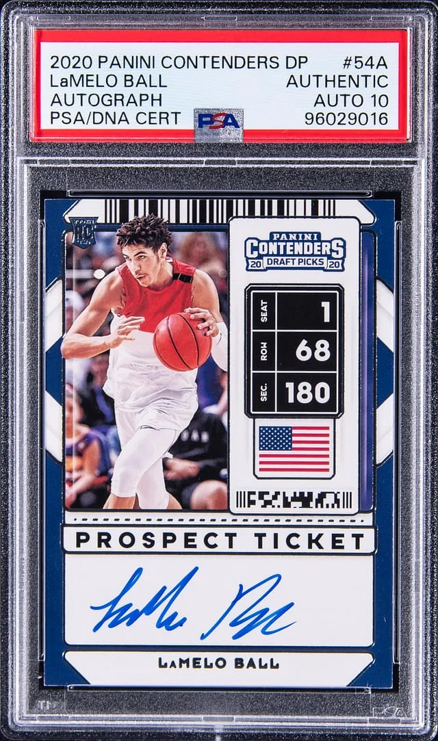 2020-21 Panini Contenders Draft Picks LaMelo Ball Autograph #54 card image