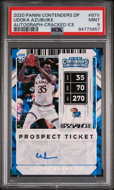 2020-21 Panini Contenders Draft Picks Udoka Azubuike Autograph-Cracked Ice #87V card image
