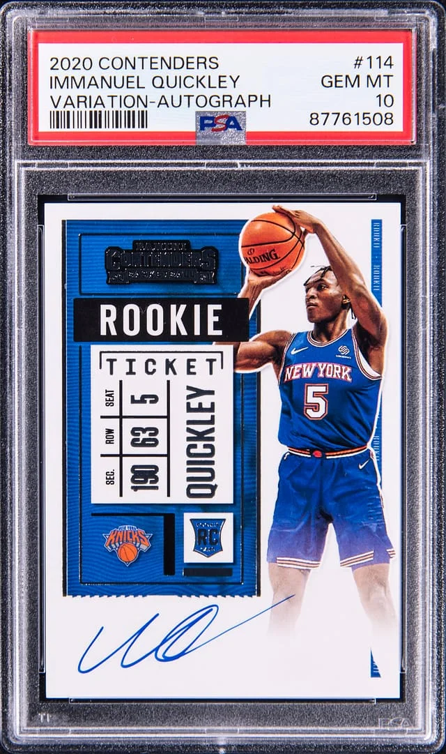 2020-21 Panini Contenders Immanuel Quickley Variation Autograph #114 card image