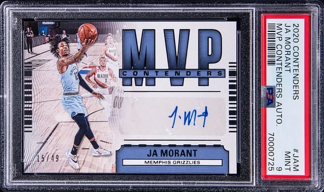 2020-21 Panini Contenders Ja Morant MVP Contenders Autograph #JAM card image