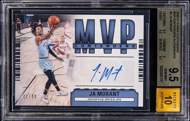 2020-21 Panini Contenders Ja Morant MVP Contenders Autographs #MC-JAM card image