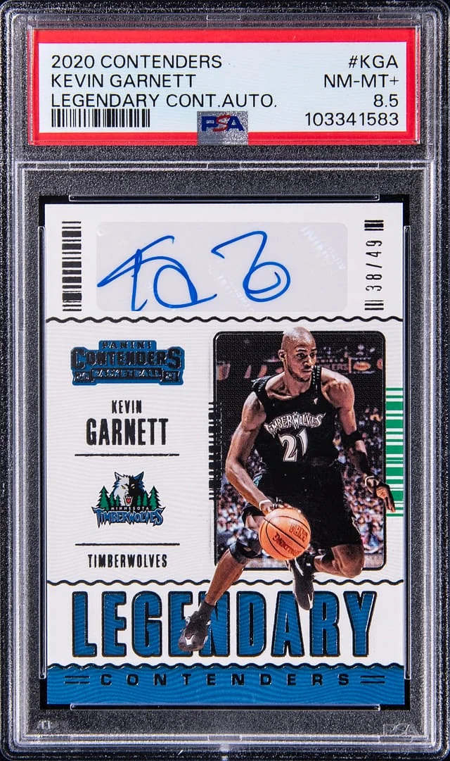 2020-21 Panini Contenders Kevin Garnett Legendary Contenders Autograph #LC-KGA card image