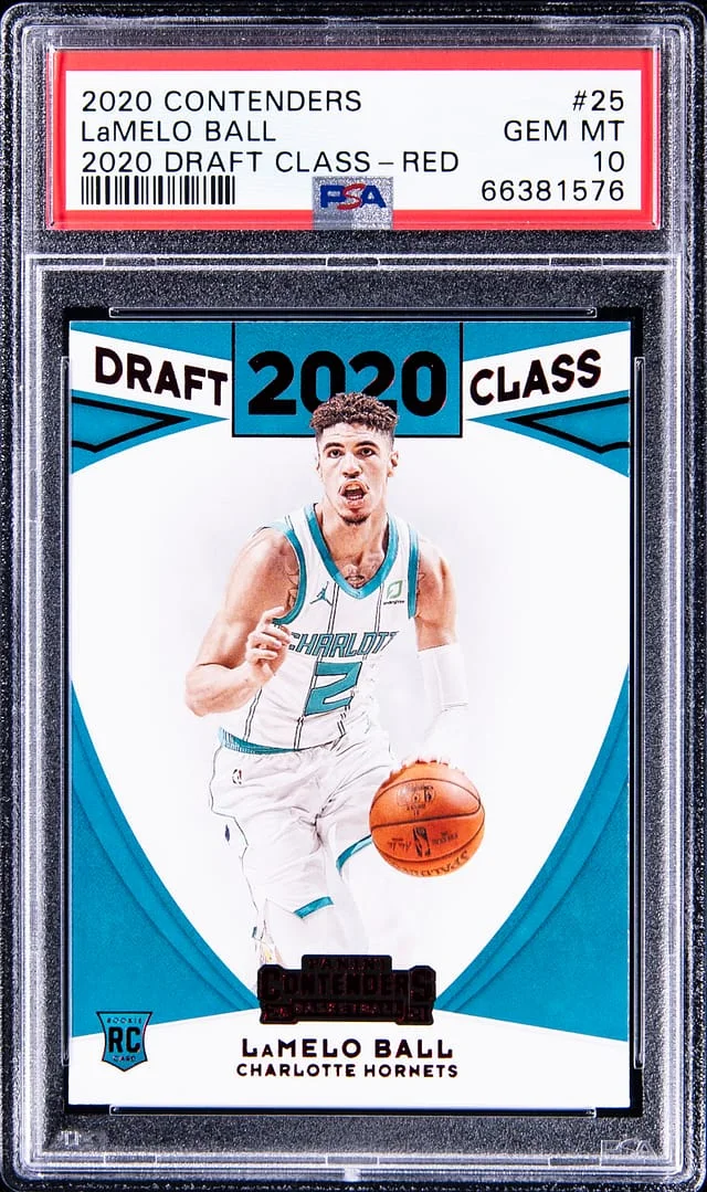 2020-21 Panini Contenders LaMelo Ball 2020 Draft Class Red #25 card image