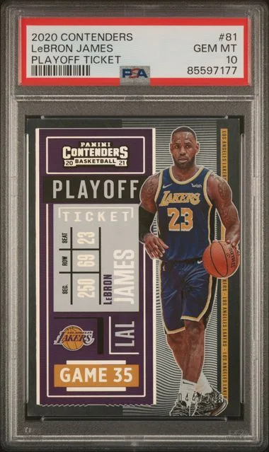 2020-21 Panini Contenders LeBron James Playoff Ticket #81 card image