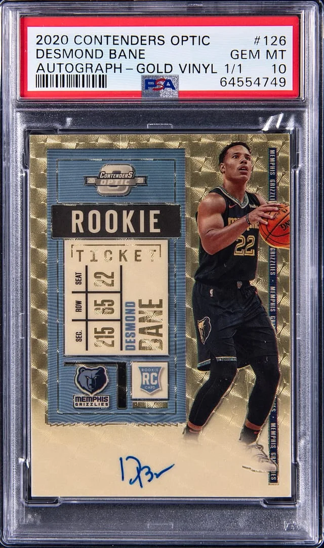 2020-21 Panini Contenders Optic Desmond Bane Variation-Autograph Ticket #126 card image