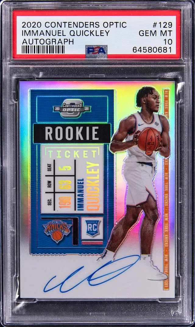 2020-21 Panini Contenders Optic Immanuel Quickley Autograph #129 card image