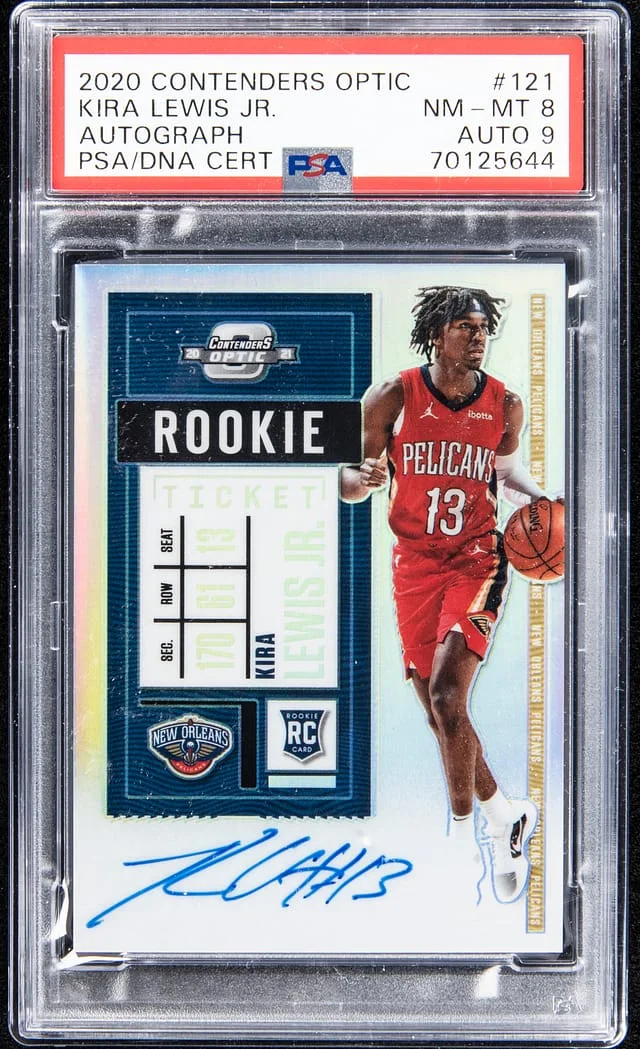2020-21 Panini Contenders Optic Kira Lewis Jr Autograph #121 card image