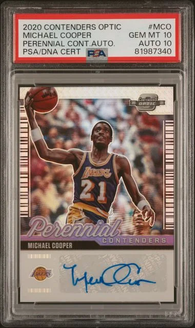 2020-21 Panini Contenders Optic Michael Cooper Perennial Contenders Autographs #MCO card image