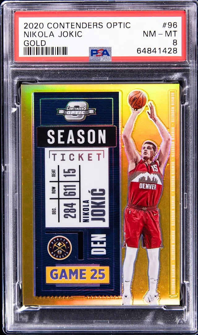 2020-21 Panini Contenders Optic Nikola Jokic Gold #96 card image
