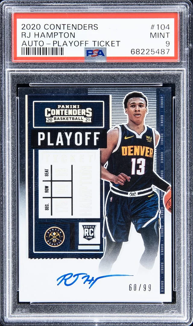 2020-21 Panini Contenders RJ Hampton Autograph Playoff Ticket #104 card image