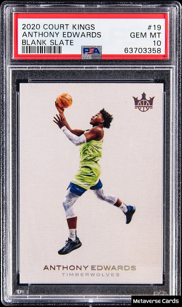 2020-21 Panini Court Kings Anthony Edwards Blank Slate #19 card image