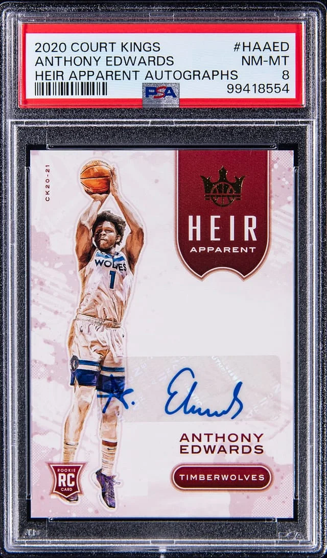 2020-21 Panini Court Kings Anthony Edwards Heir Apparent Autographs #HA-AED card image