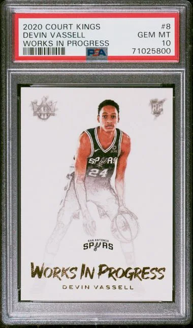 2020-21 Panini Court Kings Devin Vassell Works In Progress #8 card image