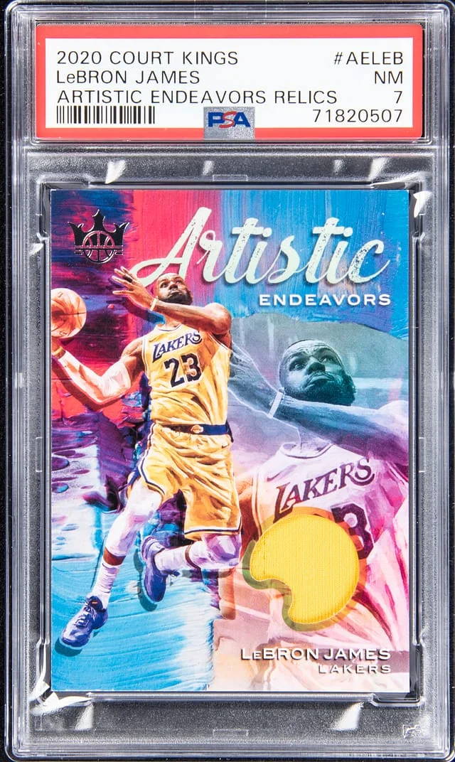 2020-21 Panini Court Kings LeBron James Artistic Endeavors Relics #AE-LEB card image