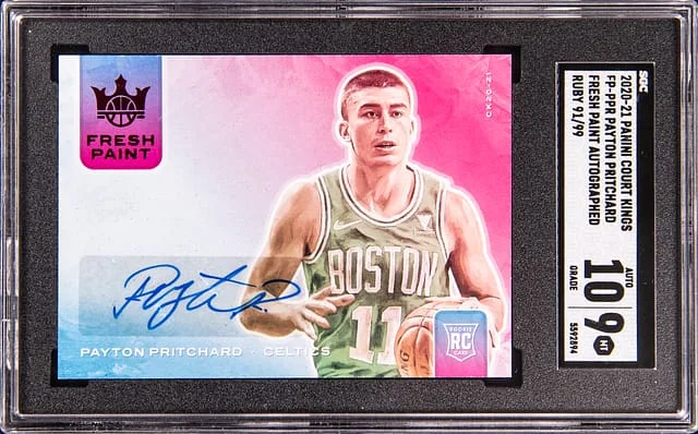 2020-21 Panini Court Kings Payton Pritchard Fresh Paint Autographed #FP-PPR card image