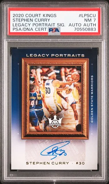 2020-21 Panini Court Kings Stephen Curry Legacy Portrait Signatures #LP-SCU card image