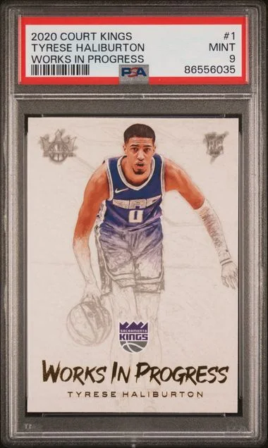 2020-21 Panini Court Kings Tyrese Haliburton Works In Progress #1 card image
