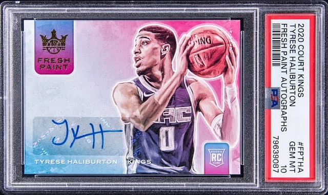2020-21 Panini Court Kings Tyrese Haliburton Fresh Paint Autographs #FPTHA card image