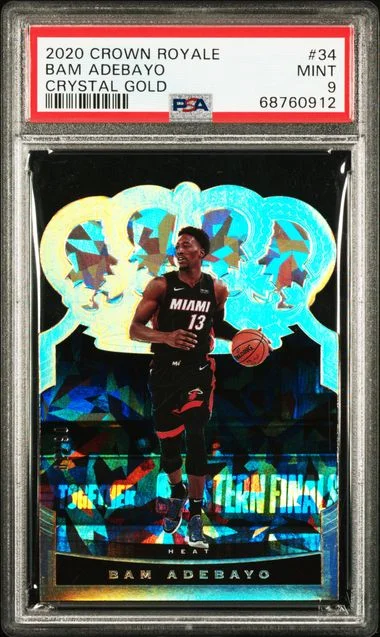 2020-21 Panini Crown Royale Bam Adebayo Crystal Gold #34 card image