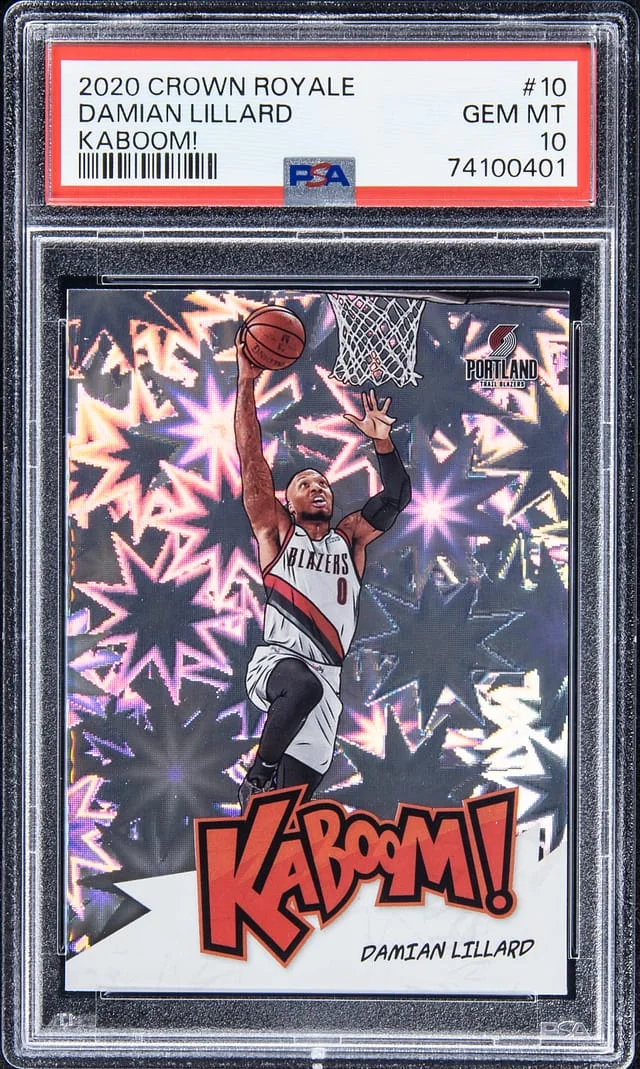 2020-21 Panini Crown Royale Damian Lillard Kaboom! #10 card image