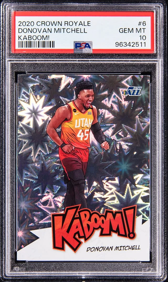 2020-21 Panini Crown Royale Donovan Mitchell Kaboom! #6 card image