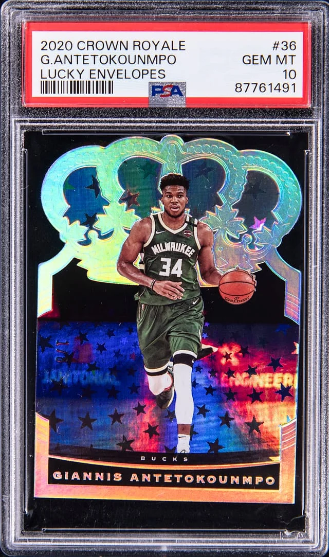 2020-21 Panini Crown Royale Giannis Antetokounmpo Lucky Envelope #36 card image