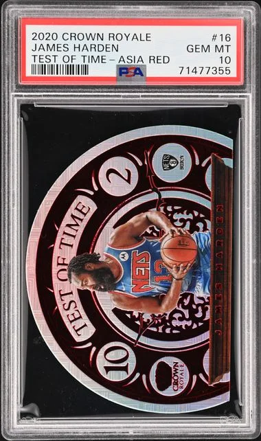 2020-21 Panini Crown Royale James Harden Test Of Time Asia Red #16 card image