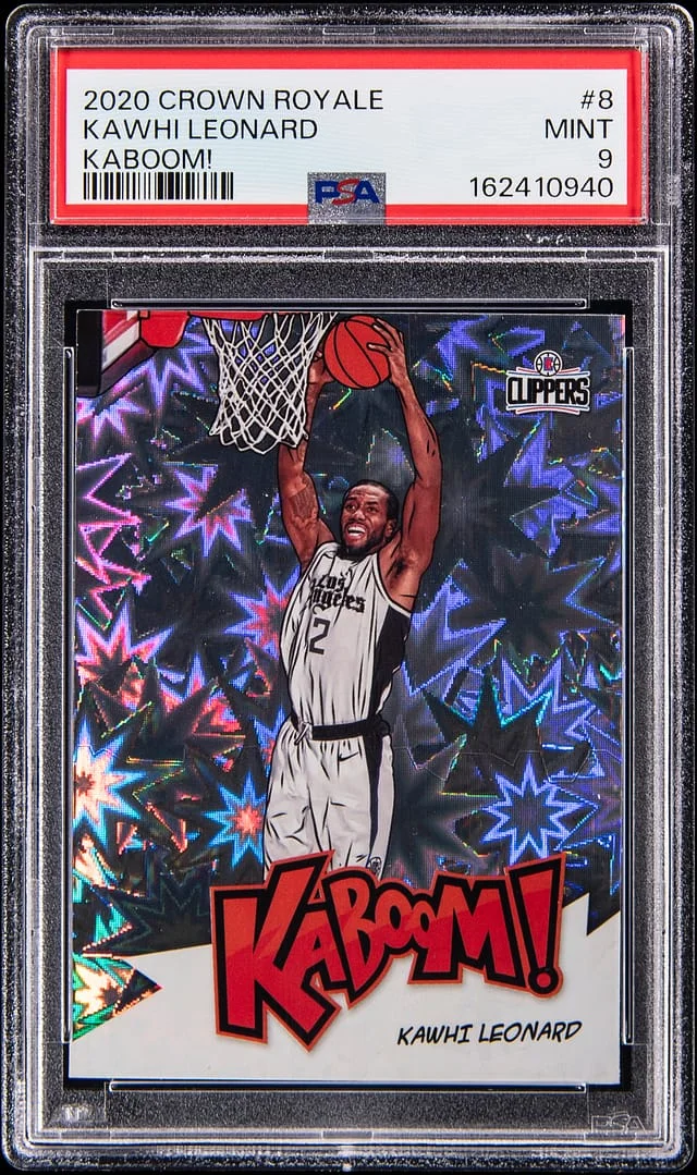 2020-21 Panini Crown Royale Kawhi Leonard Kaboom! #8 card image