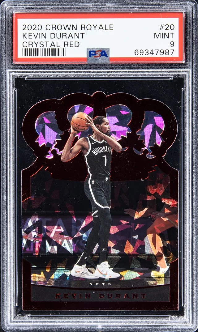 2020-21 Panini Crown Royale Kevin Durant Crystal Red #20 card image