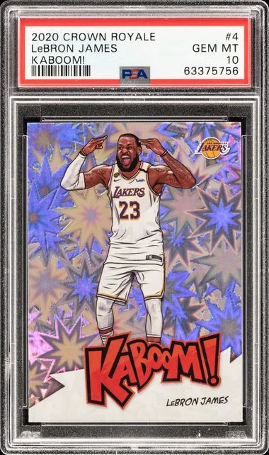 2020-21 Panini Crown Royale LeBron James Kaboom! #4 card image