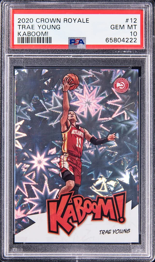2020-21 Panini Crown Royale Trae Young Kaboom! #12 card image