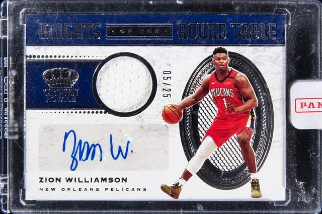 2020-21 Panini Crown Royale Zion Williamson Knights of the Round Table #KR-ZWL card image