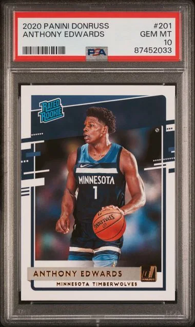 2020-21 Panini Donruss Anthony Edwards Rated #201 card image