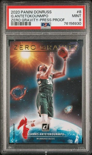 2020-21 Panini Donruss Giannis Antetokounmpo Zero Gravity #8 card image