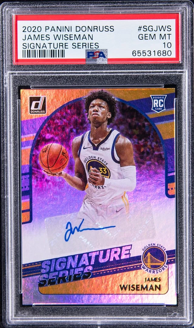 2020-21 Panini Donruss James Wiseman Signature Series #SG-JWS card image