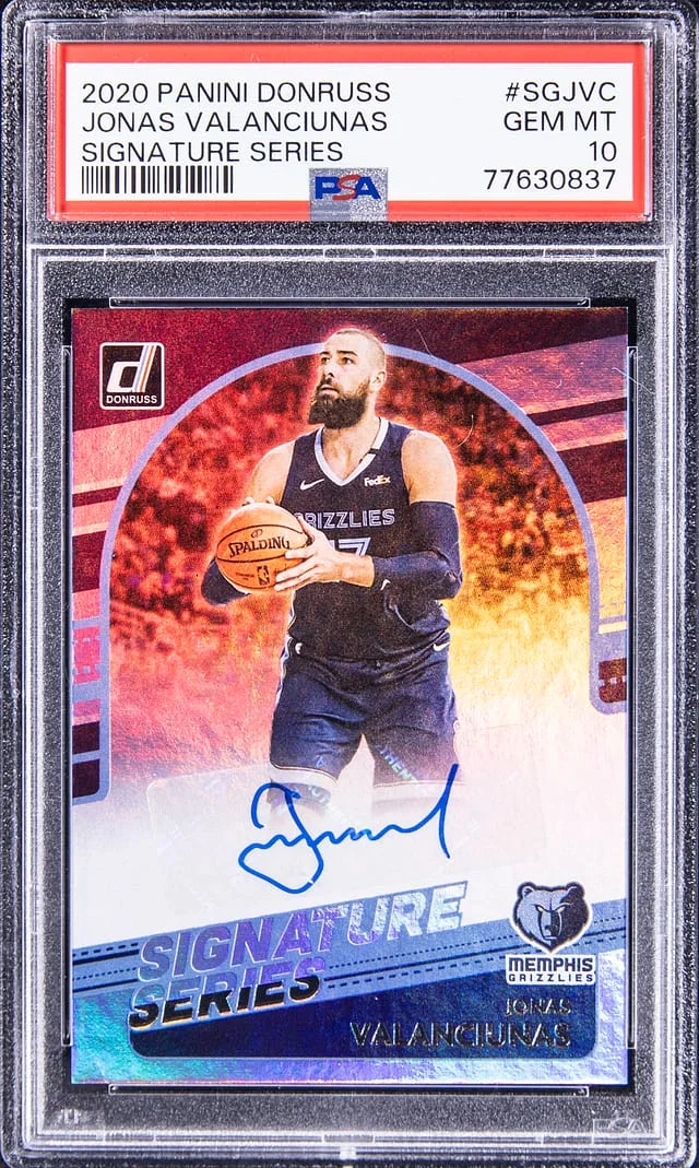 2020-21 Panini Donruss Jonas Valanciunas Signature Series #SGJVC card image