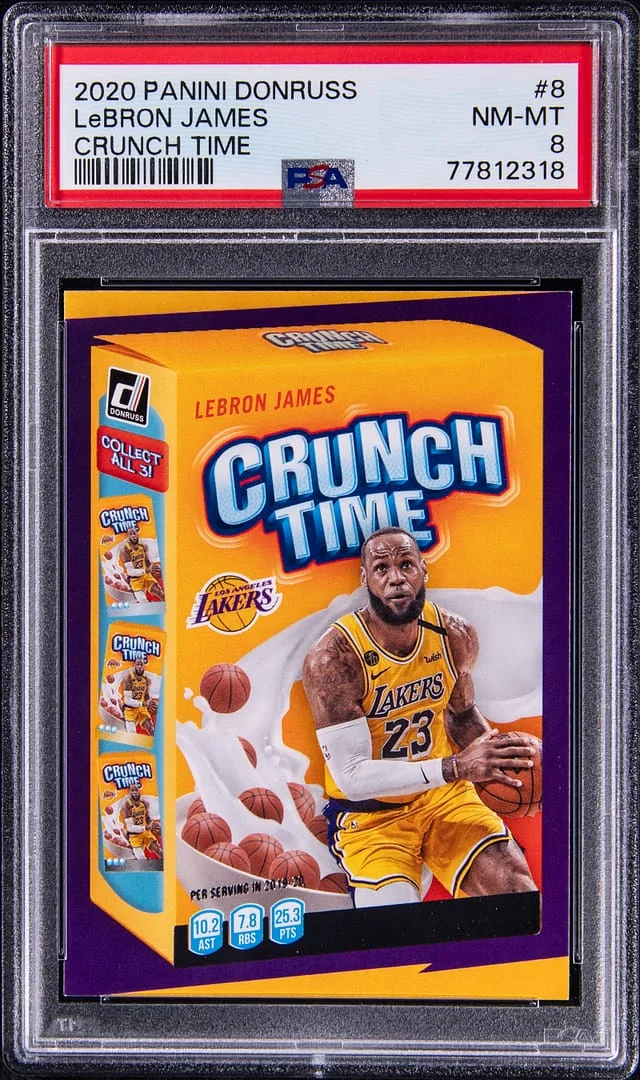 2020-21 Panini Donruss LeBron James Crunch Time #8 card image