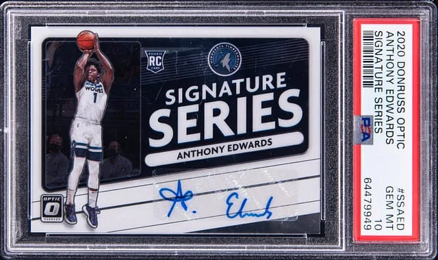 2020-21 Panini Donruss Optic Anthony Edwards Signature Series #SS-AED card image