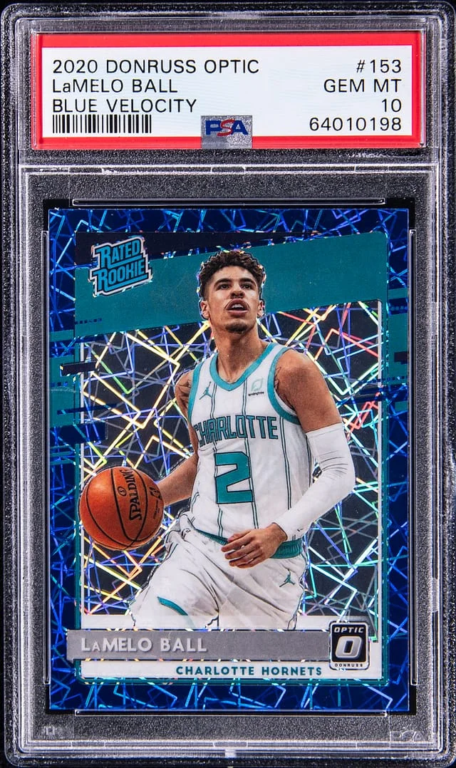 2020-21 Panini Donruss Optic Blue Velocity LaMelo Ball #153 #no-number card image