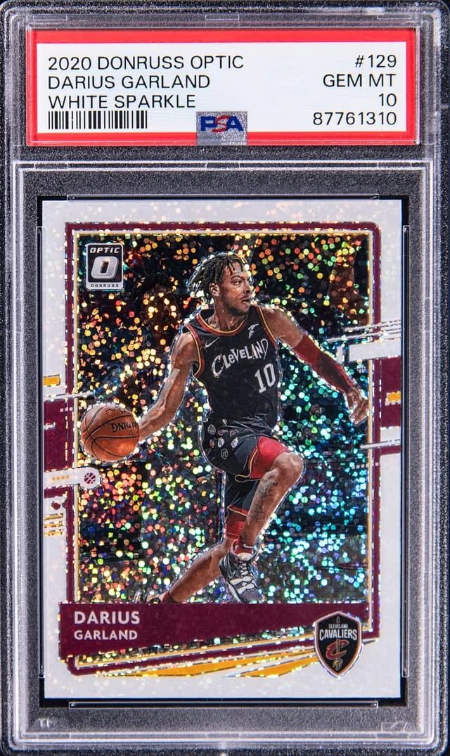 2020-21 Panini Donruss Optic Darius Garland White Sparkle #129 card image
