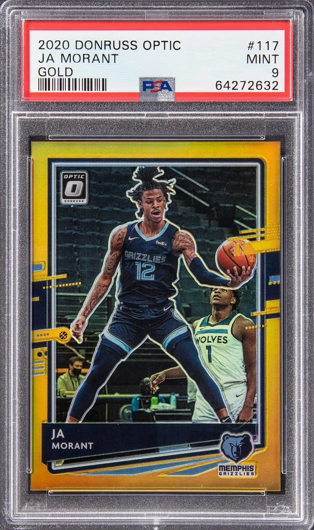 2020-21 Panini Donruss Optic Ja Morant Gold #117 card image