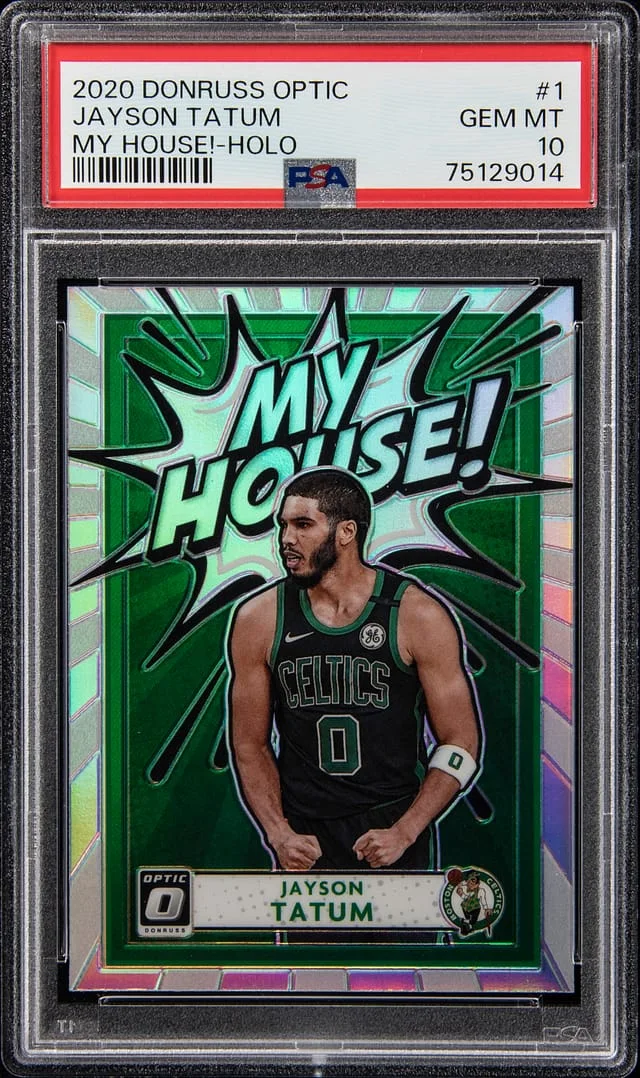 2020-21 Panini Donruss Optic Jayson Tatum My House! Holo #1 card image
