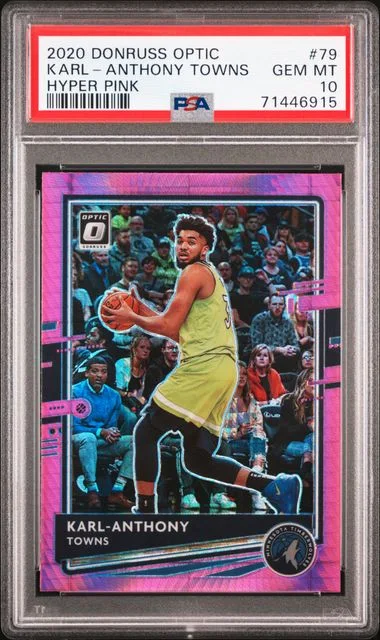 2020-21 Panini Donruss Optic Karl-Anthony Towns Hyper Pink #79 card image