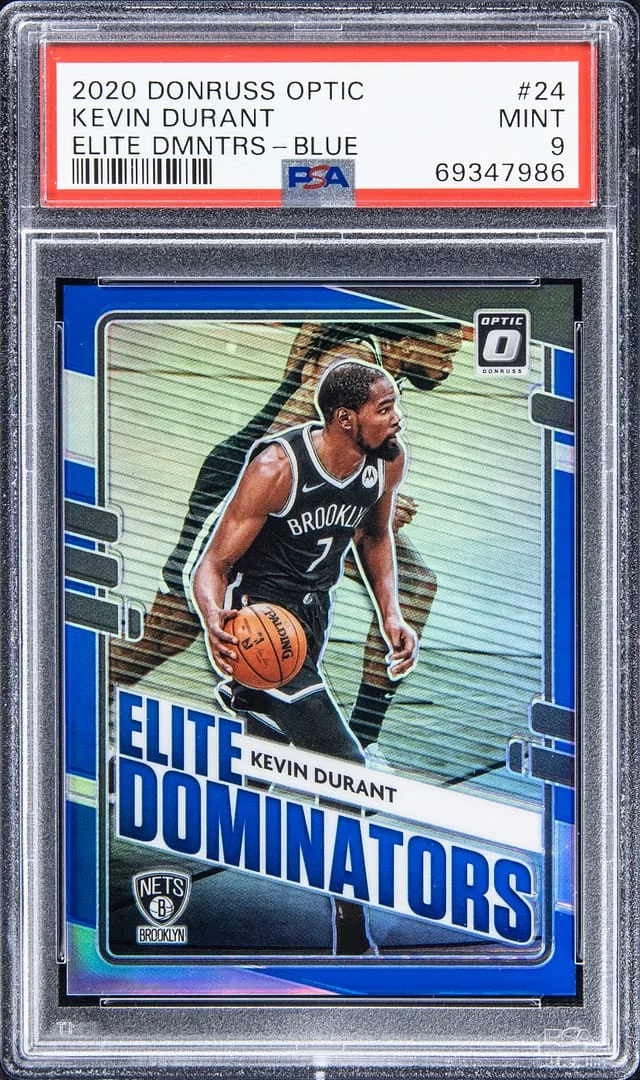 2020-21 Panini Donruss Optic Kevin Durant Elite Dominators Blue #24 card image