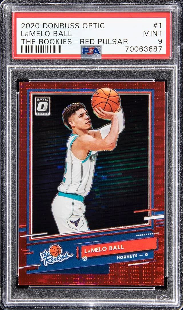 2020-21 Panini Donruss Optic LaMelo Ball The Rookies Red Pulsar #1 card image