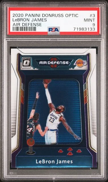 2020-21 Panini Donruss Optic LeBron James Air Defense #3 card image